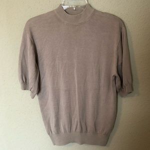 BARACUTA Nude/Tan Short Sleeves Top